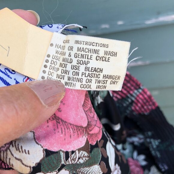 Vintage Midi Skirt Long Skirt Floral Flowers Edith Flagg Three Flaggs womens 6 - Picture 9 of 9